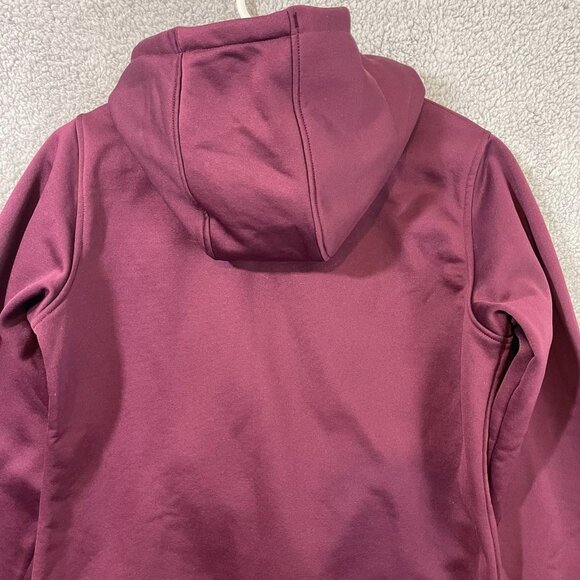Under Armour Hoodie Women’s Medium Burgundy‎ Quilted Camouflage Camo Logo - Picture 12 of 12